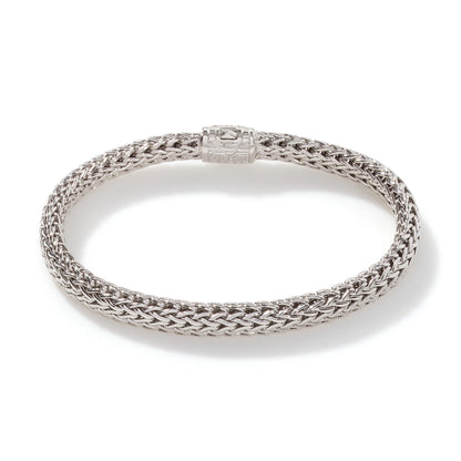 Icon Bracelet, Silver, Diamonds, 6.5MM