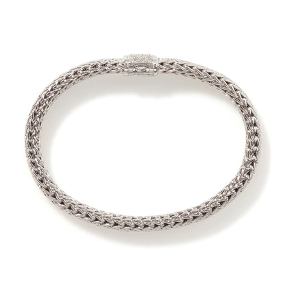 Icon Bracelet, Silver, Diamonds, 6.5MM