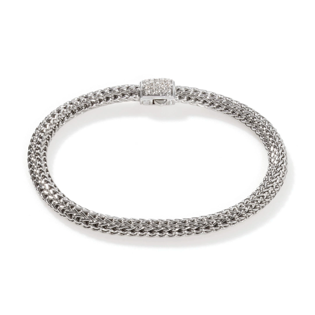 Icon Bracelet, Sterling Silver, Diamonds, 5MM