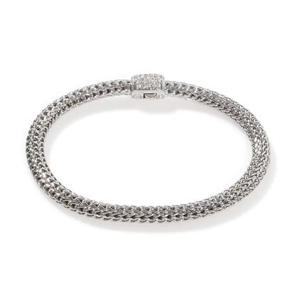 Icon Bracelet, Sterling Silver, Diamonds, 5MM