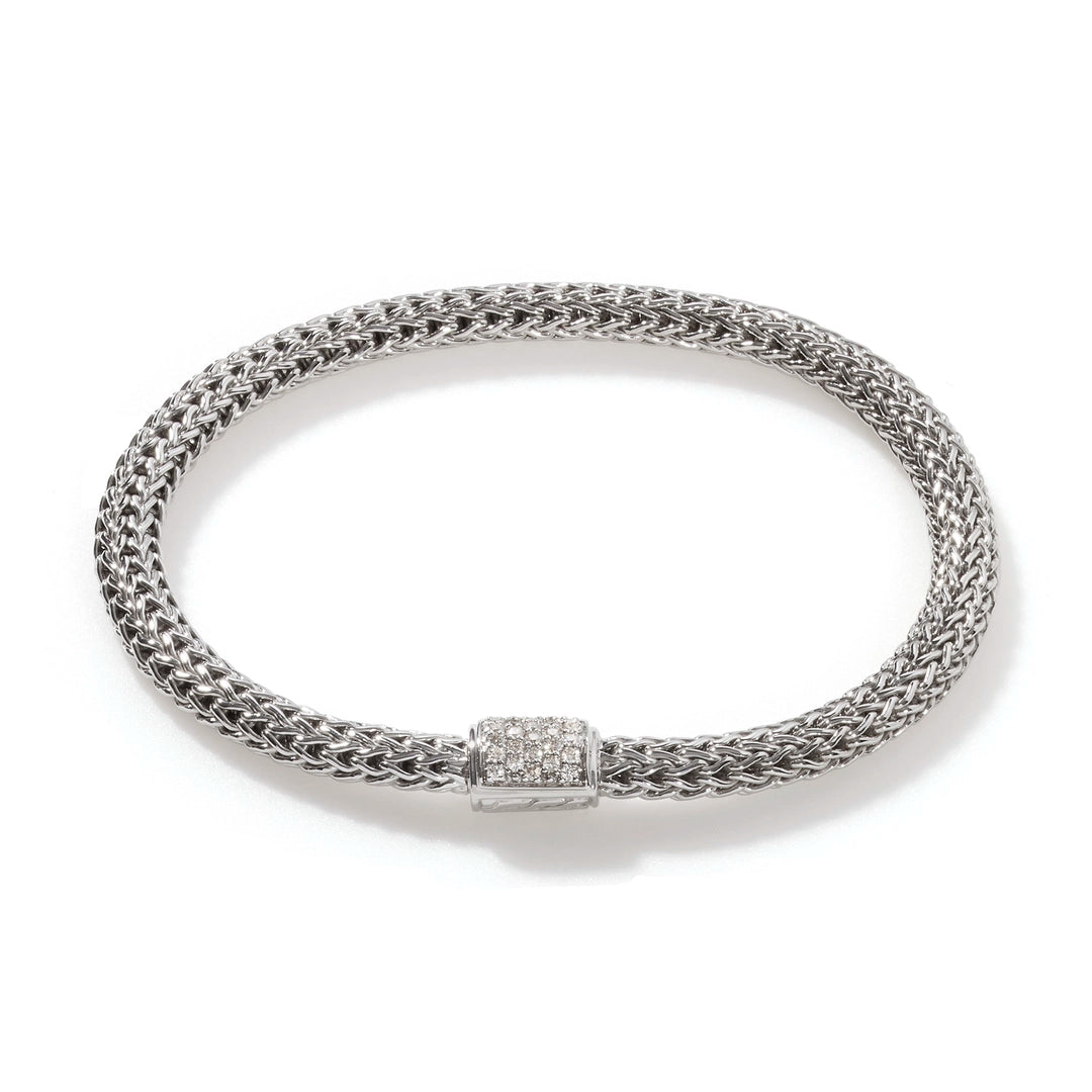 Icon Bracelet, Sterling Silver, Diamonds, 5MM