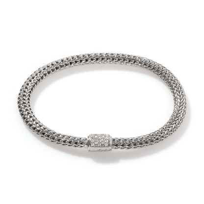 Icon Bracelet, Sterling Silver, Diamonds, 5MM