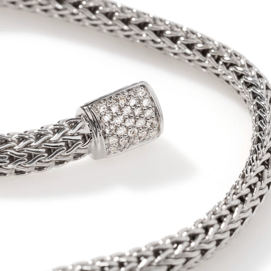 Icon Bracelet, Sterling Silver, Diamonds, 5MM