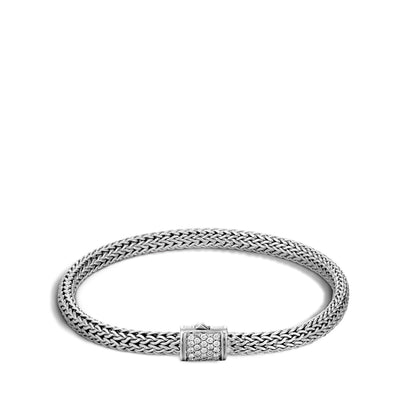 Icon Bracelet, Sterling Silver, Diamonds, 5MM