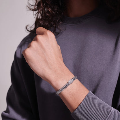 Icon Bracelet, Sterling Silver, Diamonds, 5MM