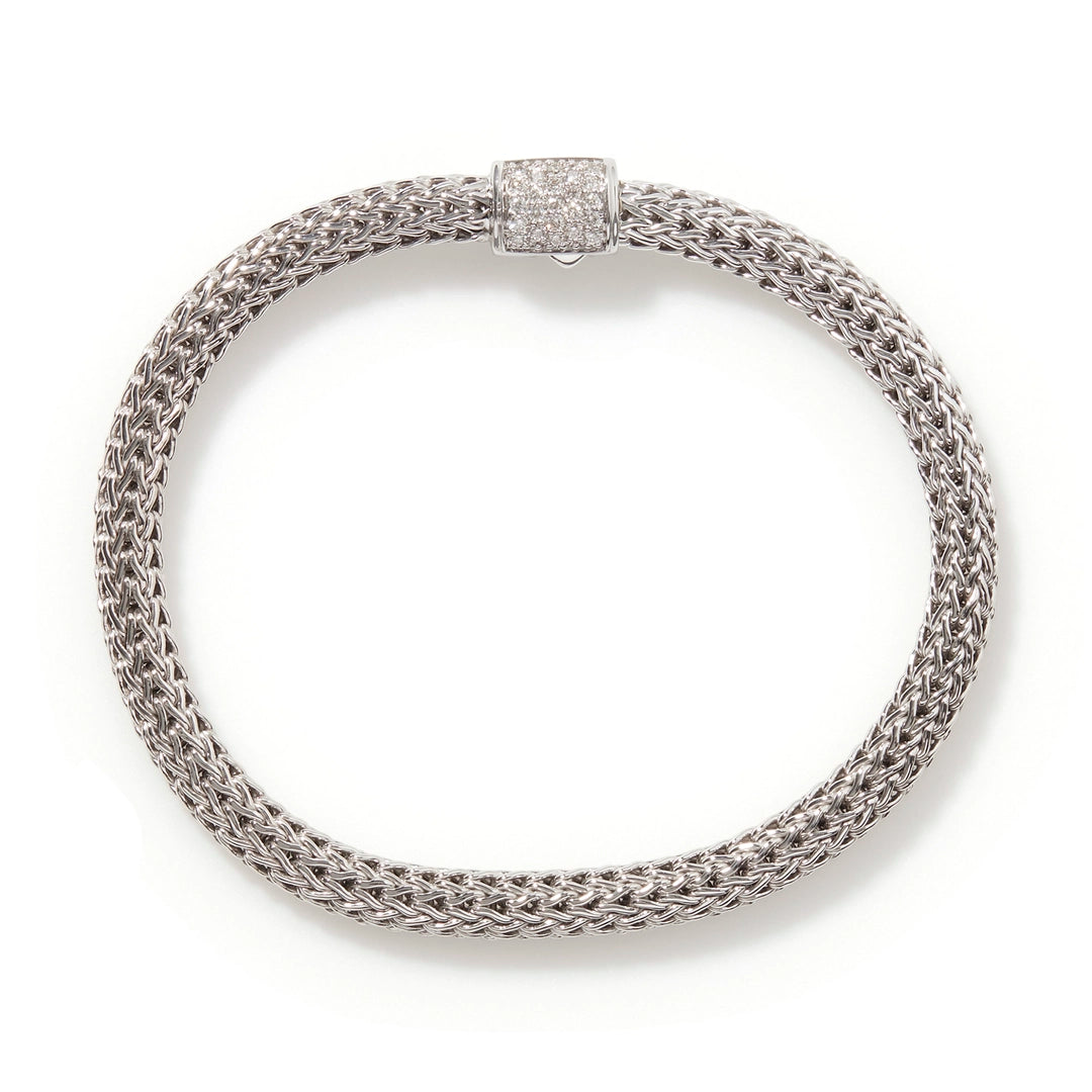 Icon Bracelet, Sterling Silver, Diamonds, 5MM