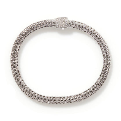 Icon Bracelet, Sterling Silver, Diamonds, 5MM