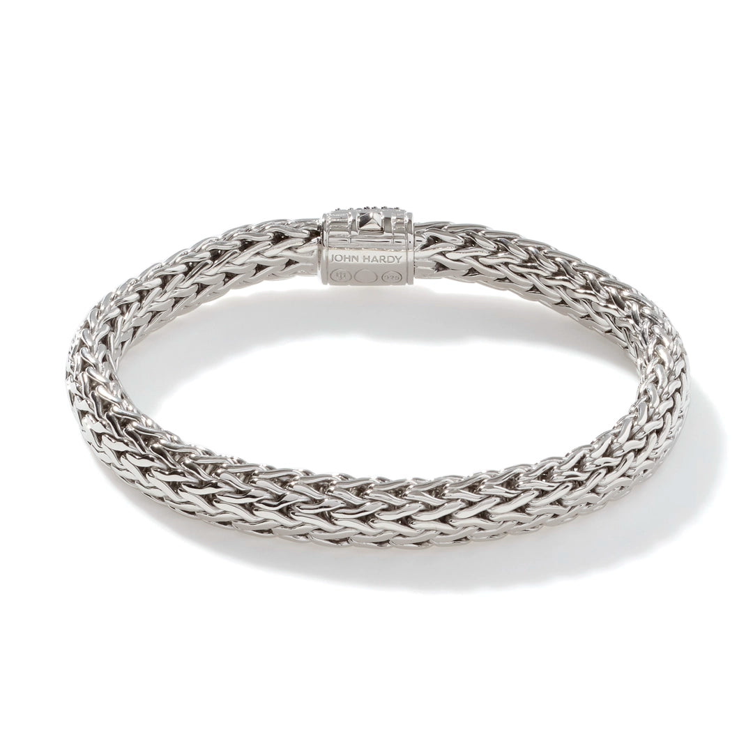 Icon Bracelet, Sterling Silver, Pave, 7.5MM