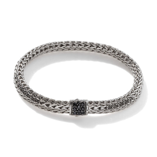 Icon Bracelet, Sterling Silver, Pave, 6.5MM