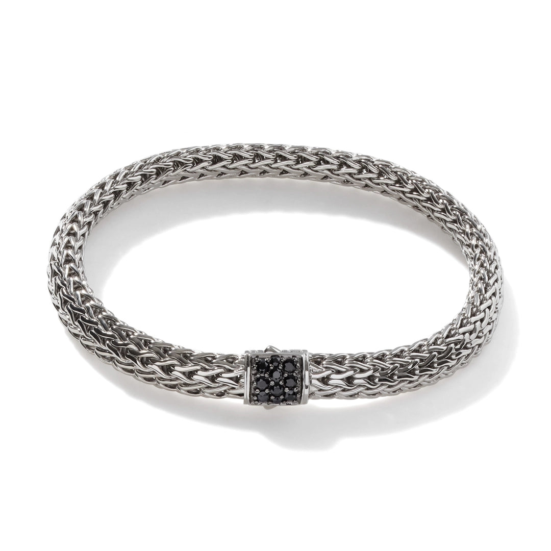 Icon Bracelet, Sterling Silver, Pave, 6.5MM