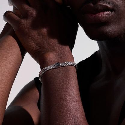 Icon Bracelet, Sterling Silver, Pave, 6.5MM
