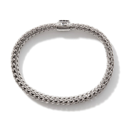 Icon Bracelet, Sterling Silver, Pave, 6.5MM