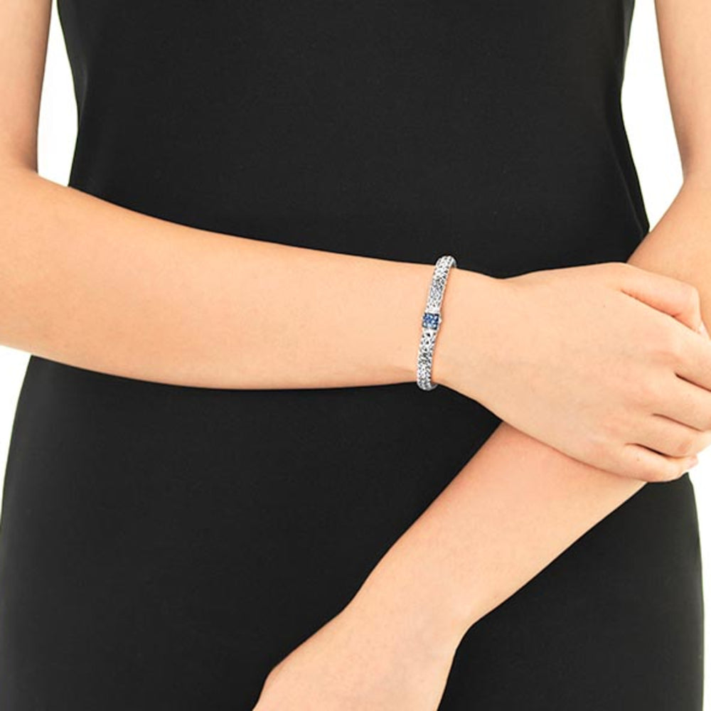 Icon Bracelet, Sterling Silver, Pave, 6.5MM