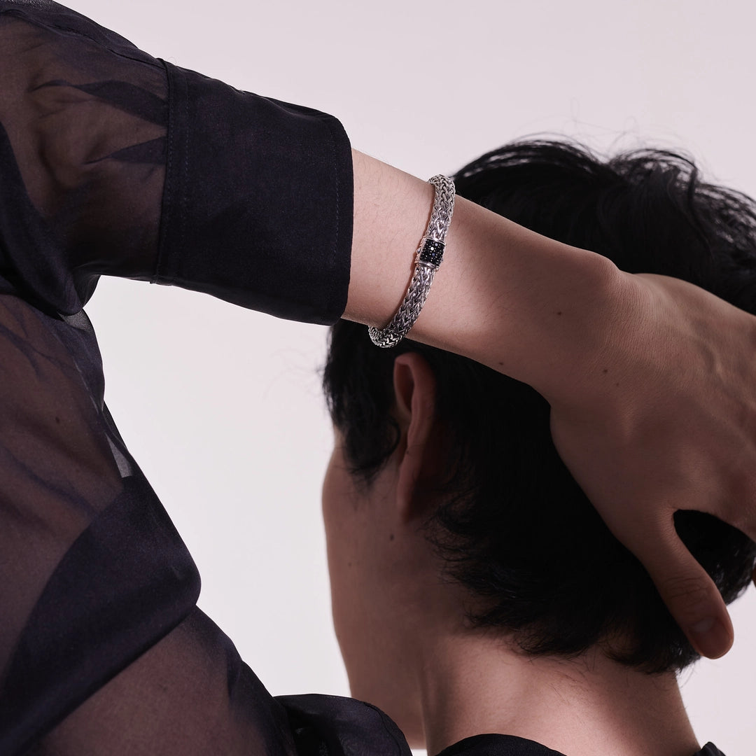 Icon Bracelet, Sterling Silver, Pave, 5MM