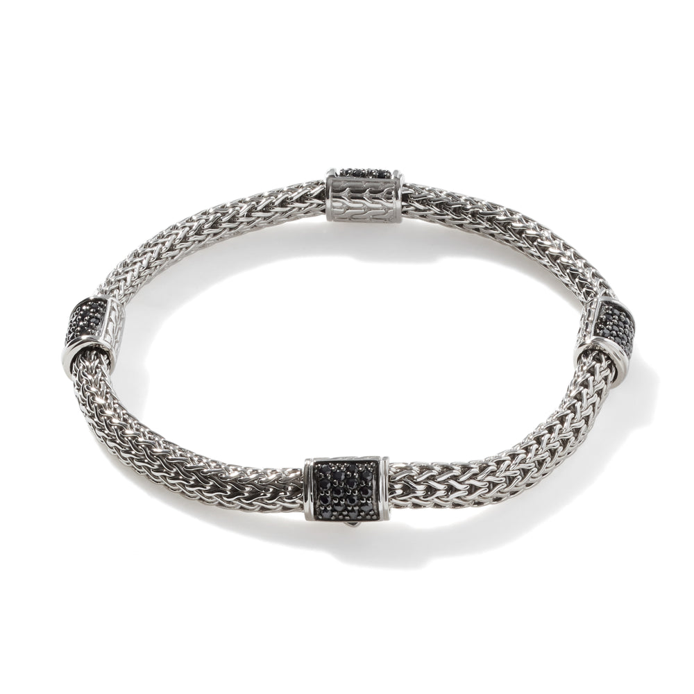 Icon Bracelet, Sterling Silver, Pave, 5MM