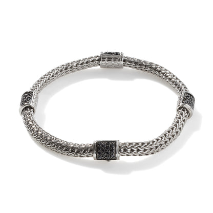 Icon Bracelet, Sterling Silver, Pave, 5MM