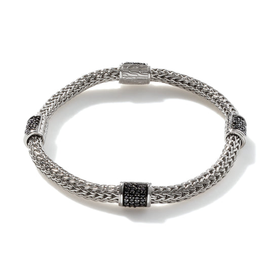 Icon Bracelet, Sterling Silver, Pave, 5MM