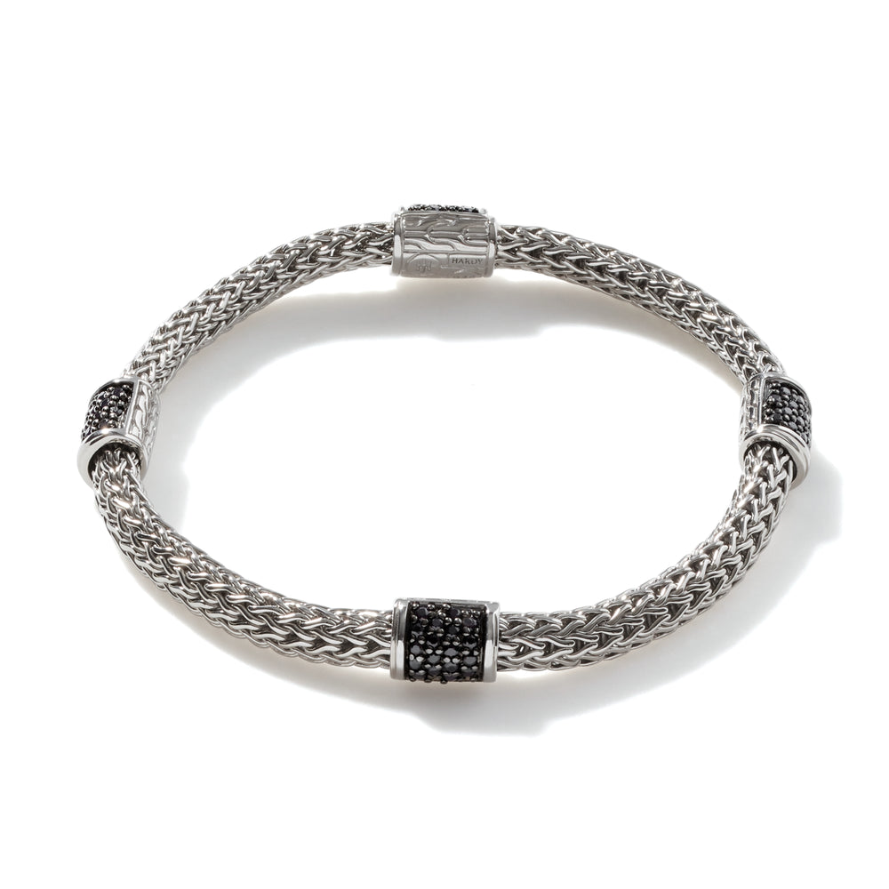 Icon Bracelet, Sterling Silver, Pave, 5MM
