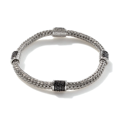 Icon Bracelet, Sterling Silver, Pave, 5MM