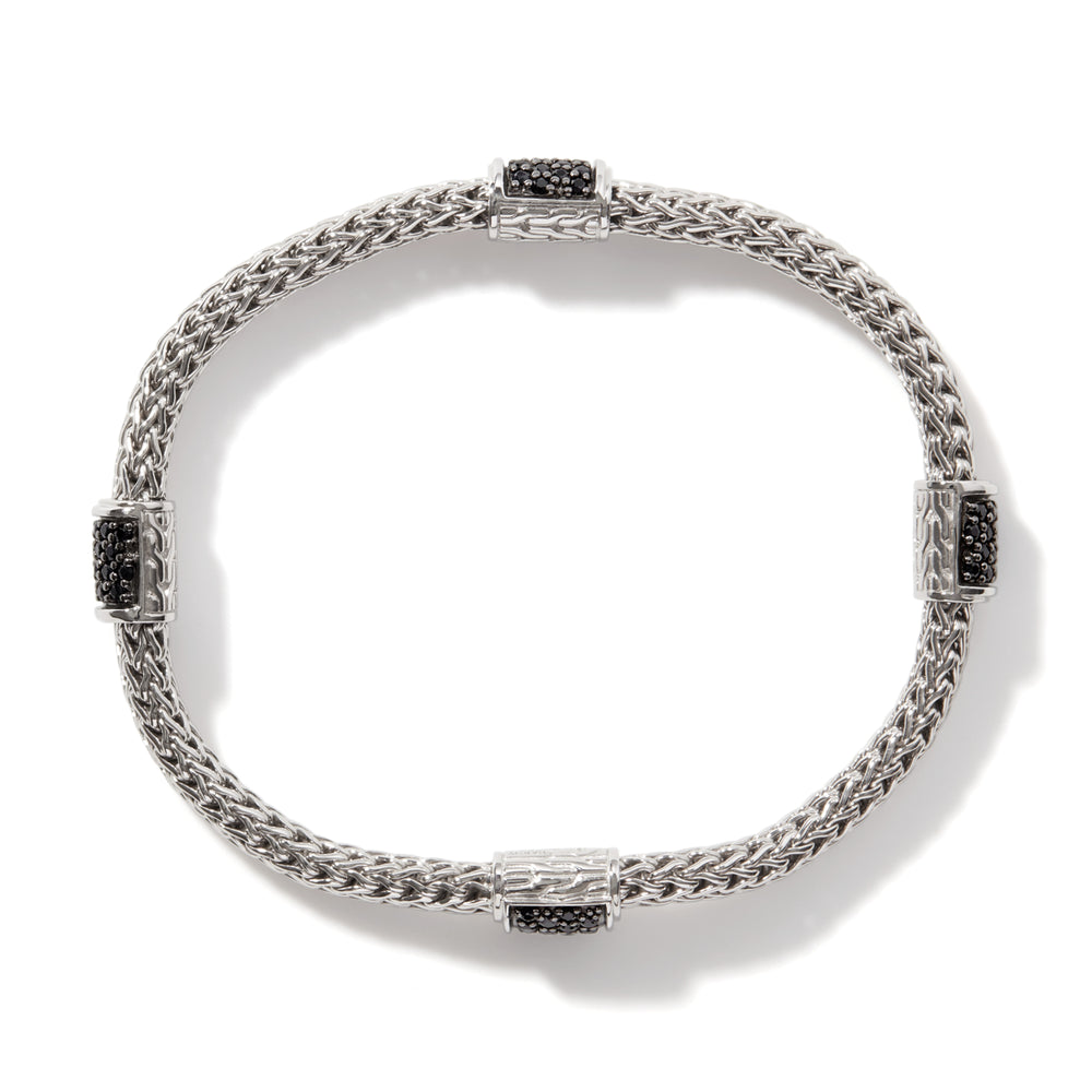 Icon Bracelet, Sterling Silver, Pave, 5MM