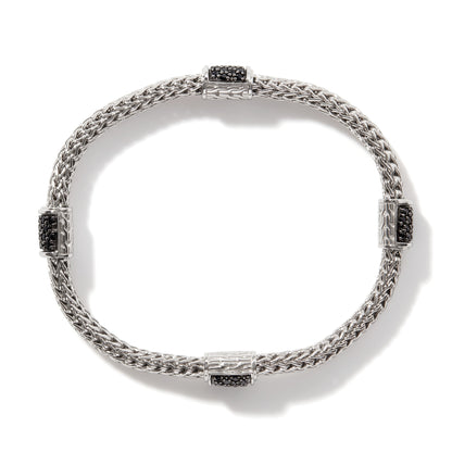 Icon Bracelet, Sterling Silver, Pave, 5MM