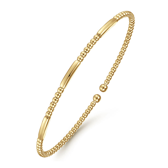 14K Yellow Gold Bujukan Open Bangle