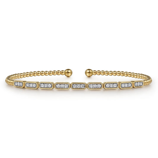 14K Yellow Gold Diamond Bangle