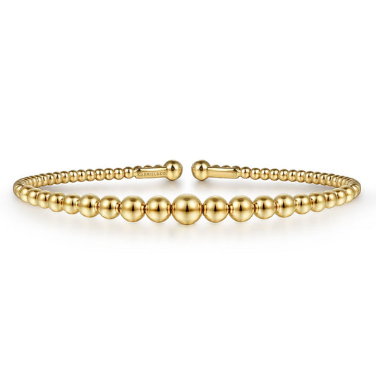 14K Yellow Gold Bujukan Open Bangle