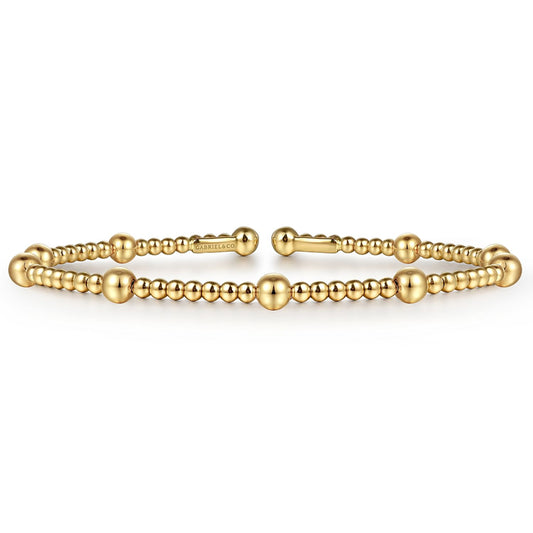 14K Yellow Gold Bujukan Split Bangle