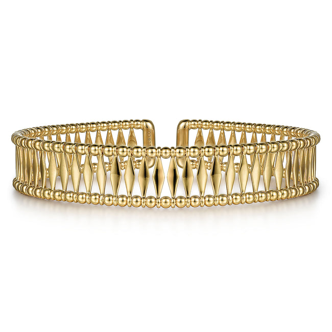 14K Yellow Gold Bujukan Cuff Bracelet