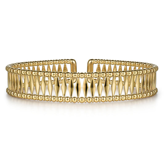 14K Yellow Gold Bujukan Cuff Bracelet