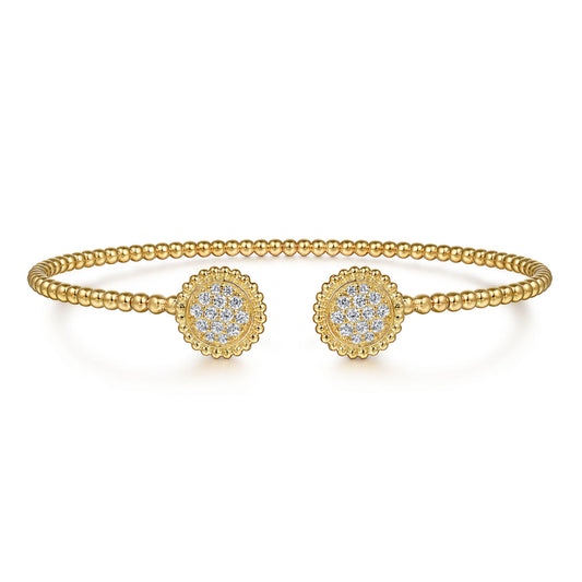 14K Yellow Gold Diamond Pavé Bujukan Bangle