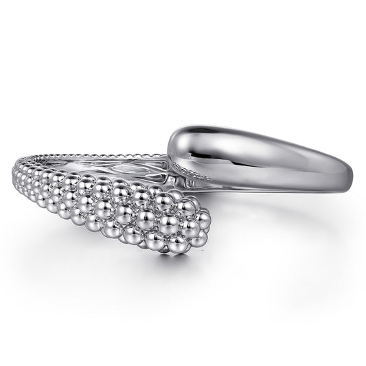 925 Sterling Silver Pavé Bujukan Bypass Bangle