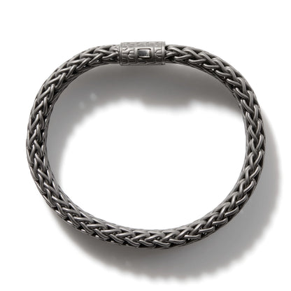 Icon Flat Bracelet, Dark Silver, 11MM