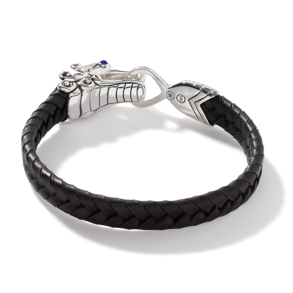 Naga Bracelet in Leather, SterlingSilver
