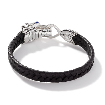 Naga Bracelet in Leather, SterlingSilver