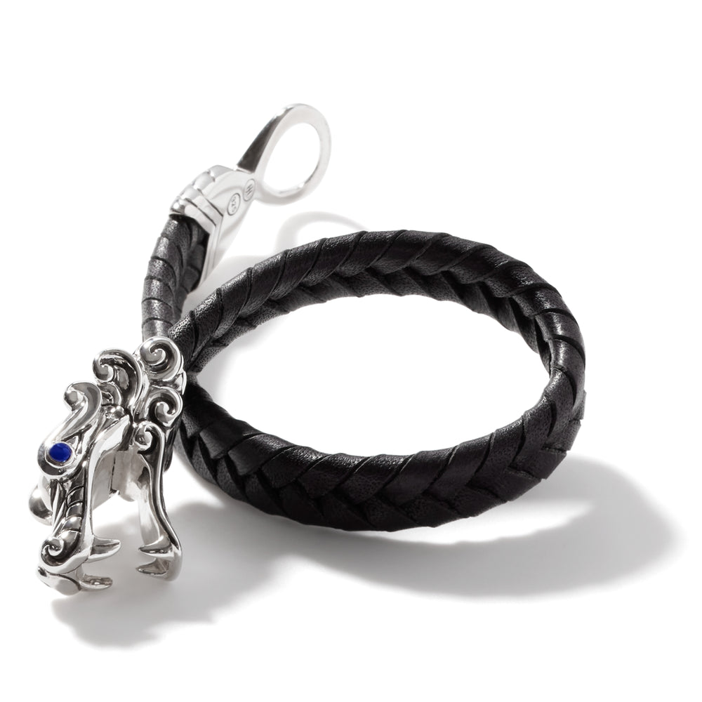 Naga Bracelet in Leather, SterlingSilver