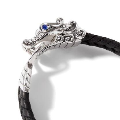 Naga Bracelet in Leather, SterlingSilver