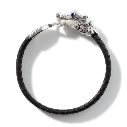 Naga Bracelet in Leather, SterlingSilver