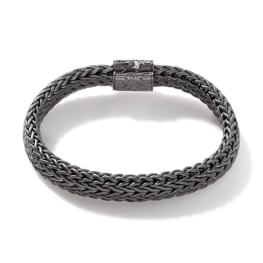 Icon Bracelet, Dark Silver, Pave, 11MM