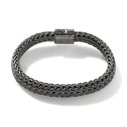 Icon Bracelet, Dark Silver, Pave, 11MM