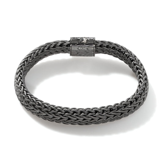 Icon Bracelet, Dark Silver, Pave, 11MM