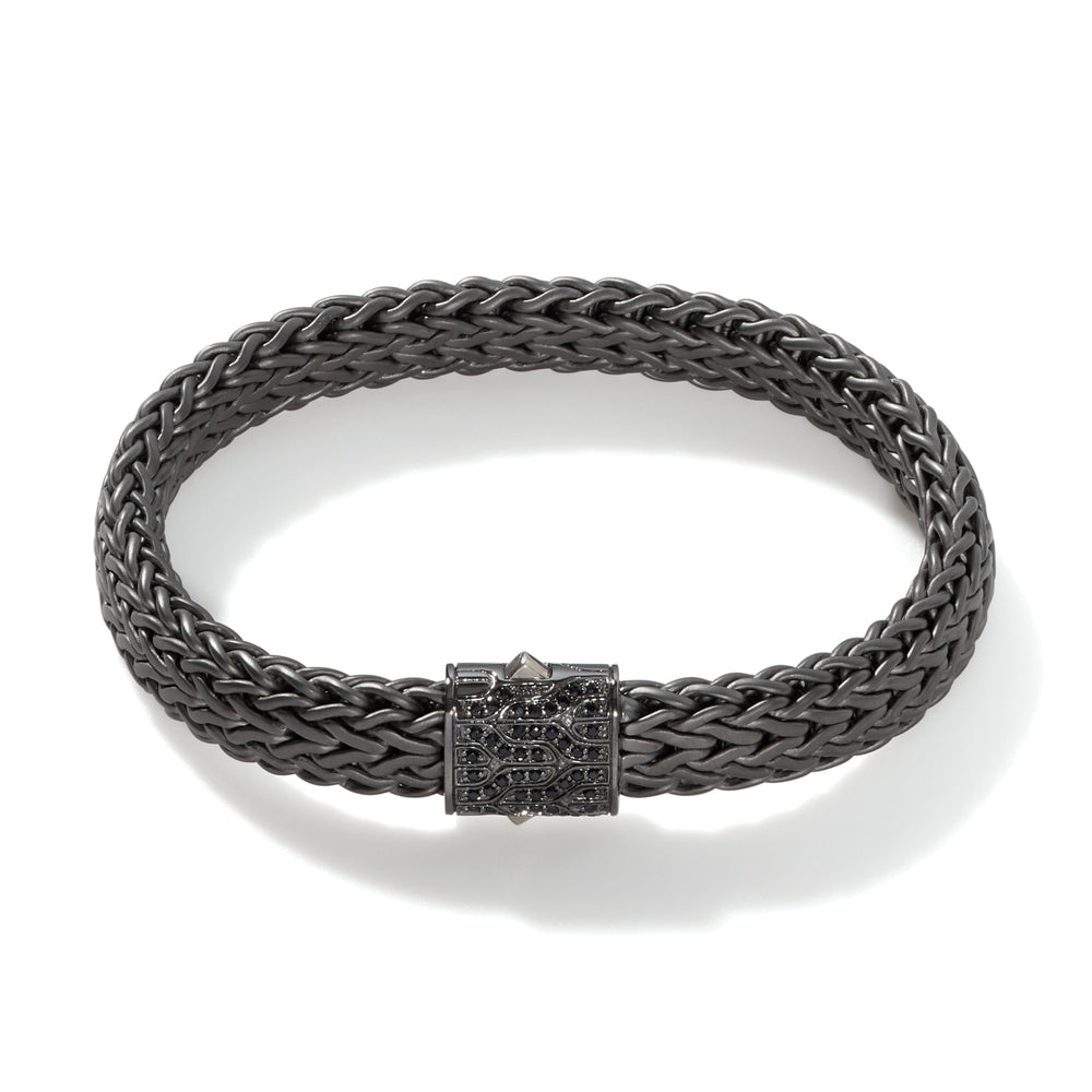 Icon Bracelet, Dark Silver, Pave, 11MM