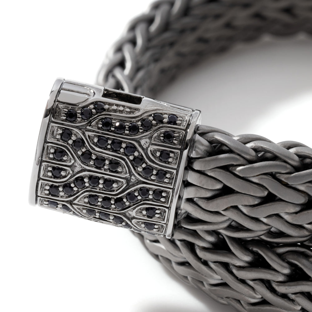Icon Bracelet, Dark Silver, Pave, 11MM