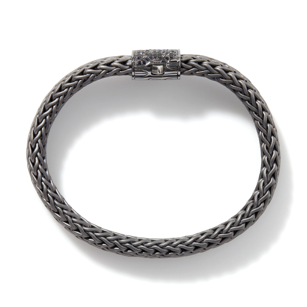 Icon Bracelet, Dark Silver, Pave, 11MM