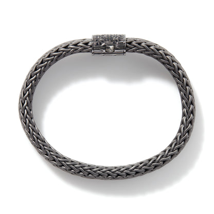 Icon Bracelet, Dark Silver, Pave, 11MM