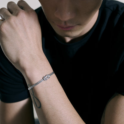 Love Knot Bracelet, Sterling Silver, 3.6MM
