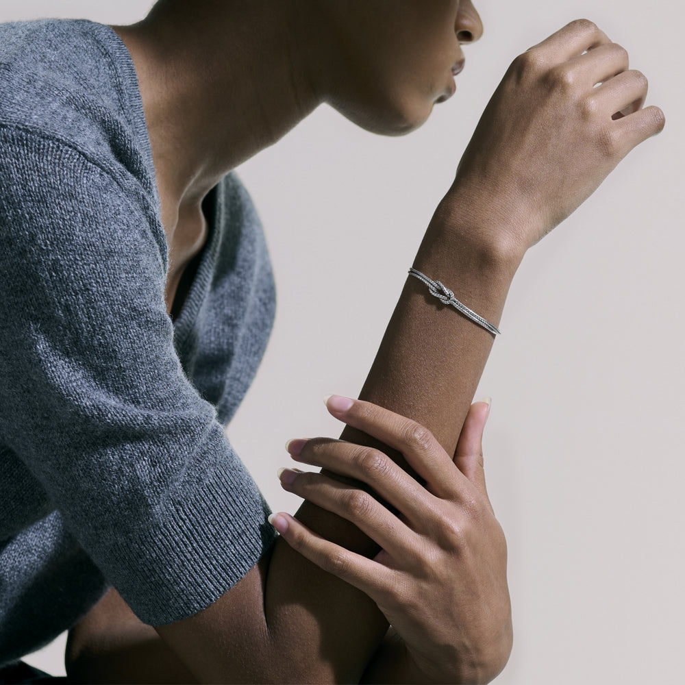 Love Knot Bracelet, Sterling Silver, 3.6MM