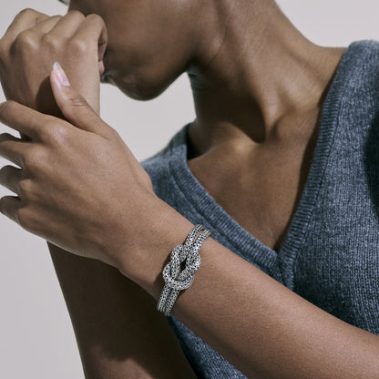 Love Knot Bracelet, Sterling Silver, 10MM