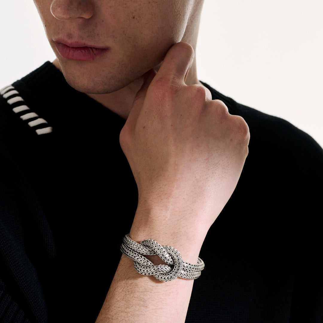 Love Knot Bracelet, Sterling Silver, 13MM
